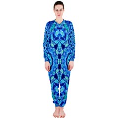 Blue Sea Jewel Mandala Onepiece Jumpsuit (ladies)  by Zandiepants