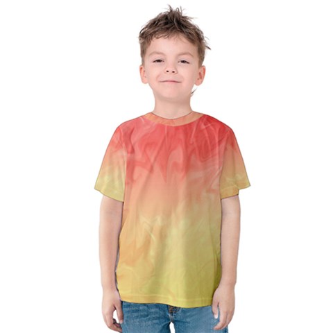 Ombre Orange Yellow Kid s Cotton Tee by BrightVibesDesign