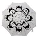 Baldhead Hero Comic Illustration Hook Handle Umbrellas (Medium) View1