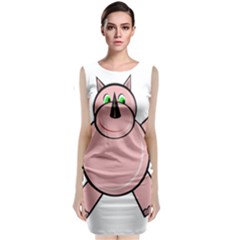 Pink Rhino Classic Sleeveless Midi Dress by Valentinaart