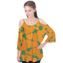 Orange shapes    Flutter Sleeve Tee View1