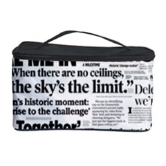 Hillary 2016 Historic Headlines Cosmetic Storage Case by blueamerica