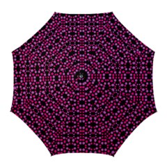 Dots Pattern Pink Golf Umbrellas by BrightVibesDesign