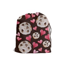 Chocolate Chip Cookies Drawstring Pouches (large)  by BubbSnugg