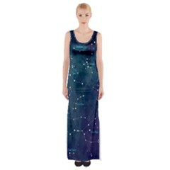 Constellations Maxi Thigh Split Dress by DanaeStudio