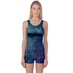 Constellations One Piece Boyleg Swimsuit by DanaeStudio