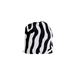 Zebra Horse Skin Pattern Black And White Drawstring Pouches (xs)  by picsaspassion