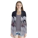 Wild Stork bird Drape Collar Cardigan View1
