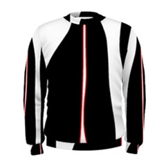 White, Red And Black Men s Sweatshirt by Valentinaart