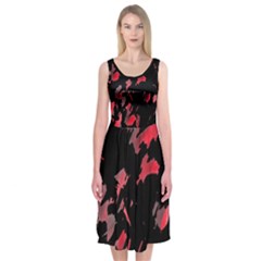 Painter Was Here  Midi Sleeveless Dress by Valentinaart