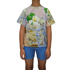 1 Kartoffelsalat Einmachglas 2 Kids  Short Sleeve Swimwear by wsfcow