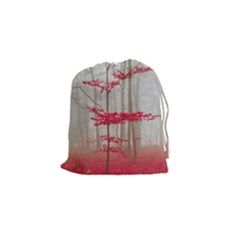 Magic Forest In Red And White Drawstring Pouches (small)  by wsfcow