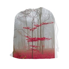 Magic Forest In Red And White Drawstring Pouches (xxl) by wsfcow