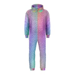 Rainbow Colorful Grid Hooded Jumpsuit (kids) by designworld65