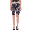 Black And White Passion Flower Passiflora  Yoga Cropped Leggings View1