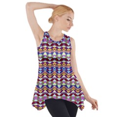 Ethnic Colorful Pattern Side Drop Tank Tunic by dflcprintsclothing