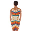Mirrored shapes in retro colors                                                  Wrap Front Bodycon Dress View2