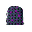 Purple love Drawstring Pouches (Large)  View2