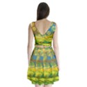 Golden Days, Abstract Yellow Azure Tranquility Split Back Mini Dress  View2