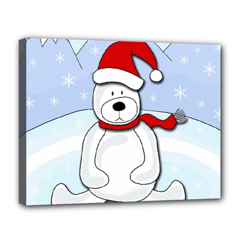 Polar Bear Canvas 14  X 11  by Valentinaart