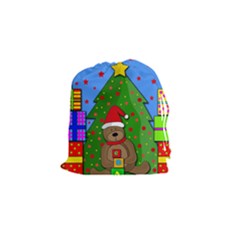 Xmas Gifts Drawstring Pouches (small)  by Valentinaart