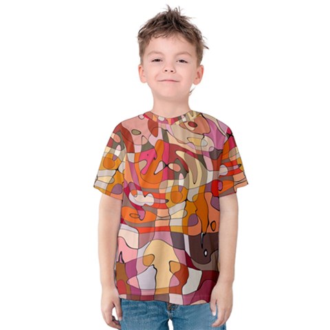 Abstract Abstraction Pattern Moder Kids  Cotton Tee by Amaryn4rt