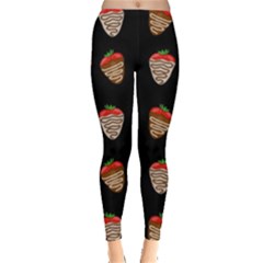 Chocolate Strawberies Leggings  by Valentinaart