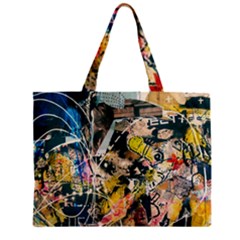 Art Graffiti Abstract Vintage Lines Zipper Mini Tote Bag by Amaryn4rt