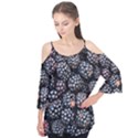 Blackberries Background Black Dark Flutter Tees View1
