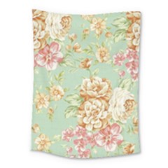 Vintage Pastel Flower Medium Tapestry by Brittlevirginclothing