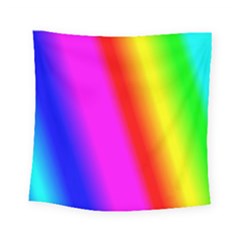 Multi Color Rainbow Background Square Tapestry (small) by Amaryn4rt