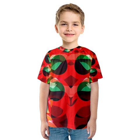 Abstract Digital Design Kids  Sport Mesh Tee by Amaryn4rt