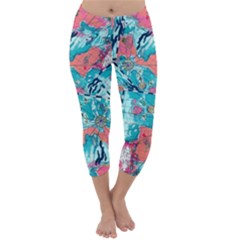 Map Capri Winter Leggings  by Brittlevirginclothing