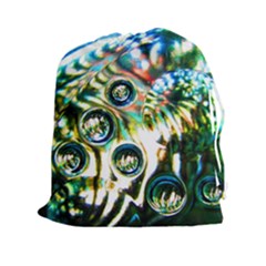Dark Abstract Bubbles Drawstring Pouches (xxl) by Amaryn4rt