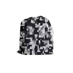 Noise Texture Graphics Generated Drawstring Pouches (medium)  by Nexatart