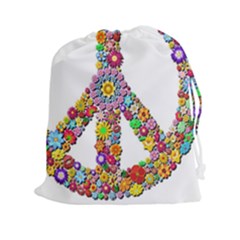 Groovy Flower Clip Art Drawstring Pouches (xxl) by Nexatart