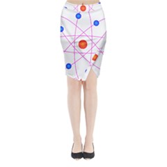 Atom Model Vector Clipart Midi Wrap Pencil Skirt by Nexatart