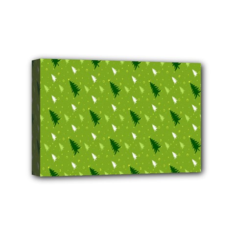 Green Christmas Tree Background Mini Canvas 6  X 4  by Nexatart