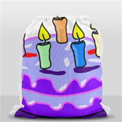 Cake Happy Birthday Drawstring Bag (small) by Nexatart
