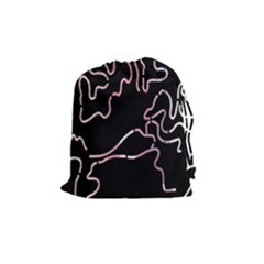 Abstract Glare Visual Art Drawstring Pouches (medium)  by Nexatart