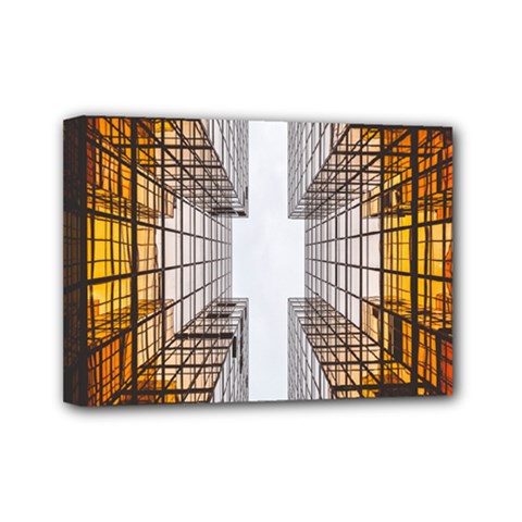 Architecture Facade Buildings Windows Mini Canvas 7  X 5  by Nexatart
