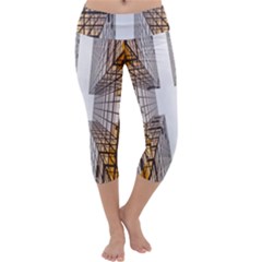 Architecture Facade Buildings Windows Capri Yoga Leggings by Nexatart