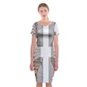 Architecture Facade Buildings Windows Classic Short Sleeve Midi Dress View1