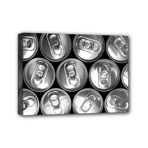 Black And White Doses Cans Fuzzy Drinks Mini Canvas 7  X 5  by Nexatart