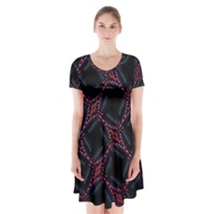 Computer Graphics Webmaster Novelty Short Sleeve V-neck Flare Dress by Nexatart