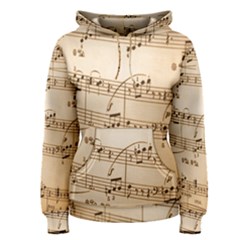 Music Notes Background Women s Pullover Hoodie by Nexatart