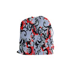 Dragon Pattern Drawstring Pouches (medium)  by Nexatart