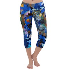 Abstract Farm Digital Art Capri Yoga Leggings by Nexatart