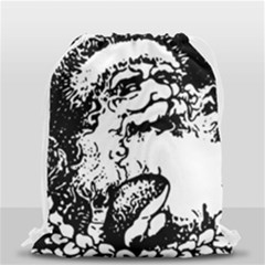 Santa Claus Christmas Holly Drawstring Bag (small) by Nexatart