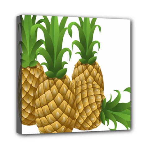 Pineapples Tropical Fruits Foods Mini Canvas 8  X 8  by Nexatart
